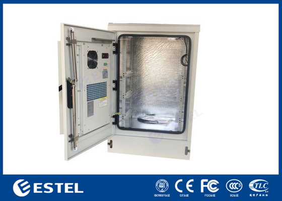 Satu pintu depan IP55 Outdoor Cabinet Dengan 16U User Space Cooling Dengan AC