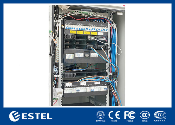 Sistem Daya Telekomunikasi Hybrid 48VDC 300A 40U Kabinet Telekomunikasi Luar Ruang Dengan Pendingin