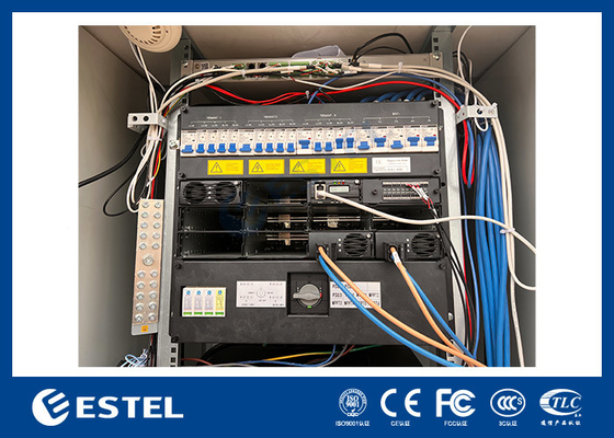 Sistem Daya Telekomunikasi Hybrid 48VDC 300A 40U Kabinet Telekomunikasi Luar Ruang Dengan Pendingin