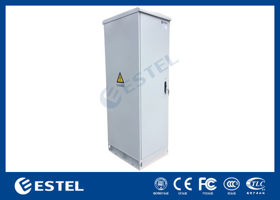 2.5mm Aluminium Outdoor Telecom Cabinet 43U Perlengkapan Lapisan Dengan LED