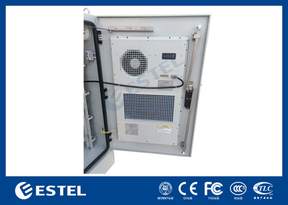 SGCC Double Walls Outdoor Telecom Cabinet Dengan AC 48VDC dan Fan