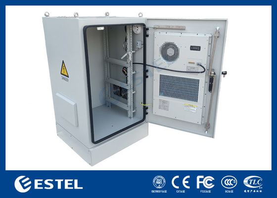 SGCC Double Walls Outdoor Telecom Cabinet Dengan AC 48VDC dan Fan