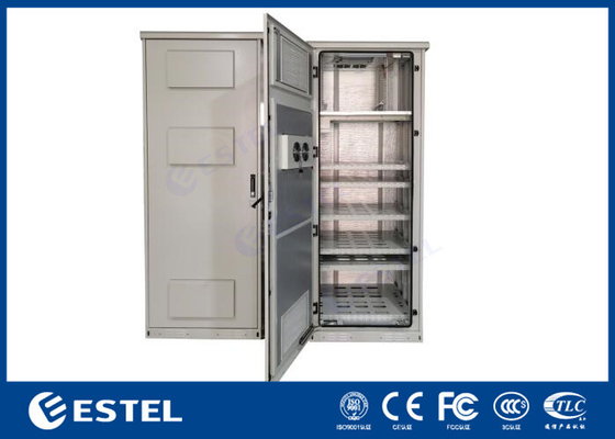 Baja Galvanized 32U Outdoor Telecom Enclosure Dilengkapi Dengan 4 Fans Pendingin