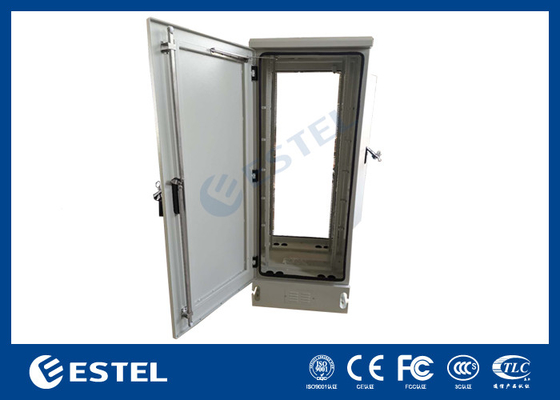 IP65 Kabinet Telekomunikasi Luar Ruang Lembar Aluminium Dengan Pintu Ganda Ventilasi Alami