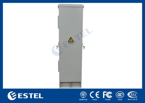ET6060217A-42U Kabinet Komunikasi Luar Ruang 19 Inch Kabinet Dengan Fan Double Door IP55