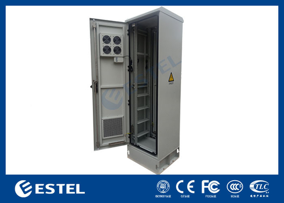 ET6060217A-42U Kabinet Komunikasi Luar Ruang 19 Inch Kabinet Dengan Fan Double Door IP55