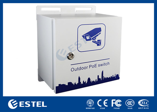 IP55 Outdoor PoE Switch Pole Mount Weatherproof Enclosure Untuk Pemantauan Pengawasan